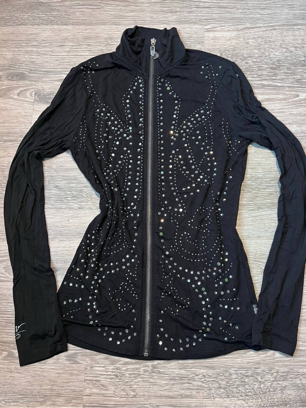 Y2K Black Rhinestone long sleeve